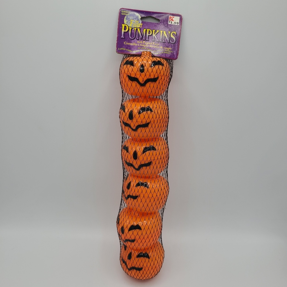Vintage Y2K Halloween Jack-O-Lantern Pumpkin Candy Treat Fillers Container 6